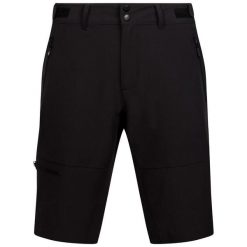 Męskie Spodenki Ralf DLX Cargo Shorts. Czarne szorty męskie Trespass, z materiału, bez kołnierzyka. Za 242.99 zł.
