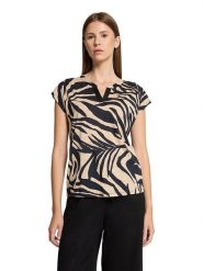 Betty Barclay Koszulka w kolorze beżowo-czarnym rozmiar: 38. Brązowe t-shirty damskie Betty Barclay, bez wzorów, bez kołnierzyka. Za 91.77 zł.