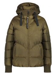 LUHTA Kurtka zimowa "Haukkamaa" w kolorze khaki rozmiar: 42. Brązowe kurtki damskie Luhta, na zimę, m, bez wzorów, z puchu, bez kaptura. Za 255.94 zł.