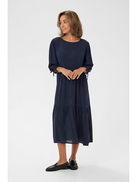 Cream Sukienka w kolorze granatowym rozmiar: 42. Niebieskie sukienki damskie Cream, bez wzorów, z wiskozy, bez kołnierzyka, bez ramiączek, maxi. Za 126.99 zł.