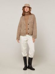 Rodier Kardigan w kolorze jasnobrązowym rozmiar: L. Brązowe kardigany damskie Rodier, l, bez wzorów, z wełny. Za 260.99 zł.