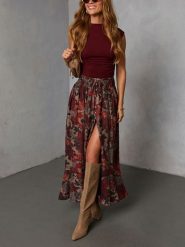 LA Angels Spódnica ze wzorem rozmiar: M. Spódniczki damskie LA Angels, m, bez wzorów, z wiskozy, maxi, proste. Za 209.33 zł.