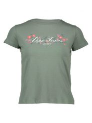 Pepe Jeans Koszulka w kolorze zielonym rozmiar: XS. Zielone bluzki damskie Pepe Jeans, xs, bez wzorów, z bawełny, bez kołnierzyka, bez ramiączek. Za 69.91 zł.