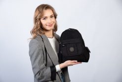 Plecak damski materiałowy czarny mały sportowy plecak młodzieżowy sp-10-bl. Czarna plecaki damskie bez wzorów, z jeansu, biznesowe. Za 89.00 zł.