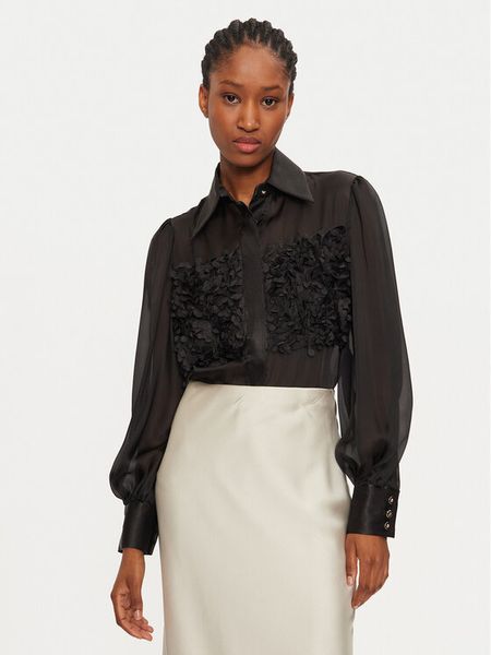 Babylon Koszula S00303 Czarny Regular Fit. Czarne koszule damskie Babylon, s, bez wzorów, z syntetyku, biznesowe, bez kołnierzyka, bez ramiączek. Za 639.00 zł.