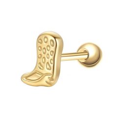 Glanzstücke München Piercing Cowboystiefel z srebra próby 925 w kolorze zlotym Kolczyki 1 ct Damski. Żółte kolczyki damskie Glanzstücke München, pozłacane. Za 110.49 zł.
