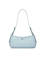 Calvin Klein Torebka Ck Small Shoulder Bag LV04F3170G Błękitny. Niebieskie torebki klasyczne damskie CALVIN KLEIN, bez wzorów, ze skóry, bez dodatków. Za 339.99 zł.