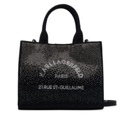 Torebka KARL LAGERFELD. Czarne torebki klasyczne damskie Karl Lagerfeld, bez wzorów, bez dodatków. Za 549.99 zł.