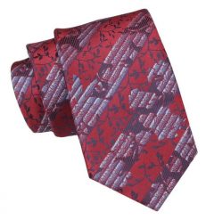 Krawat Męski, Klasyczny - ALTIES - Czerwony, Motyw Kwiatowy. Czerwone krawaty i muchy męskie Alties, bez wzorów, z tkaniny, eleganckie. Za 49.00 zł.