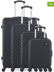 BlueStar 4-częściowy zestaw "Cite" w kolorze czarnym rozmiar: onesize. Czarne walizki Bluestar, bez wzorów, z materiału. Za 608.99 zł.