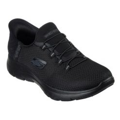 Buty Skechers Slip-ins Summits - Diamond Dream W 150123-BBK czarne. Czarne buty sportowe na co dzień damskie bez wzorów, trekkingowe. Za 517.53 zł.