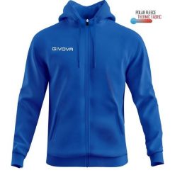 Bluza sportowa Givova Polarfleece 500 niebieska 2XL. Niebieskie bluzy sportowe damskie Givova, na zimę, xl, bez wzorów, z materiału, bez ramiączek, długie, z kapturem. Za 162.99 zł.