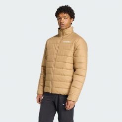 Kurtka ocieplana Terrex Multi Essentials. Brązowe kurtki męskie Adidas, uniwersalny, bez wzorów, z puchu, sportowe, bez kaptura. Za 399.00 zł.