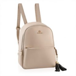 Plecak damski MILEY bezowy. Brązowe plecaki damskie Betlewski, bez wzorów, ze skóry ekologicznej. Za 91.02 zł.