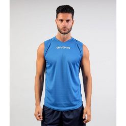Tank top Givova One. Niebieskie topy damskie Givova, bez wzorów, bez ramiączek. Za 84.00 zł.