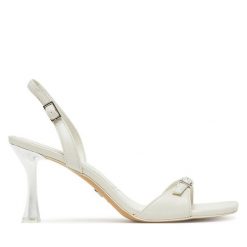 Sandały Aldo. Białe sandały damskie Aldo, bez wzorów, bez obcasa, na szpilce. Za 349.99 zł.