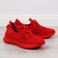 Buty sportowe męskie wsuwane czerwone News 3634. Czerwone buty sportowe na co dzień męskie NEWS, z gumy, bez zapięcia. Za 99.99 zł.
