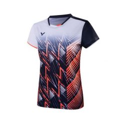 Koszulka sportowa damska VICTOR T-41008 B. Brązowe bluzki sportowe damskie VICTOR, xl, bez wzorów, bez ramiączek. Za 271.00 zł.