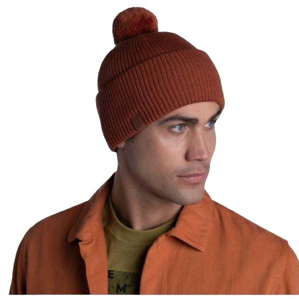 Czapka Unisex Dla Dorosłych Wełna Merino Tim. Brązowe czapki męskie Buff, bez wzorów, z materiału. Za 285.99 zł.