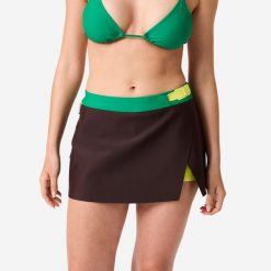 Spódnico-spodenki surfingowe Decathlon ViVi seria limitowana. Brązowe bikini damskie Decathlon, bez wzorów. Za 219.99 zł.