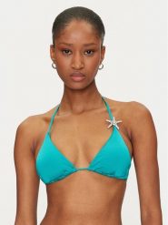 Guess Góra od bikini E5GJ23 KC692 Turkusowy. Niebieskie bikini damskie Guess, z aplikacjami. Za 149.99 zł.