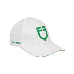 Czapka baseballowa unisex. Białe czapki męskie EQUESTRO, bez wzorów, z bawełny, klasyczne. Za 58.90 zł.