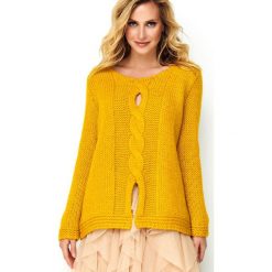 Sweter z warkoczem mk-s85. Szare swetry klasyczne damskie Nunu, s, ze splotem, bez kołnierzyka. Za 149.00 zł.