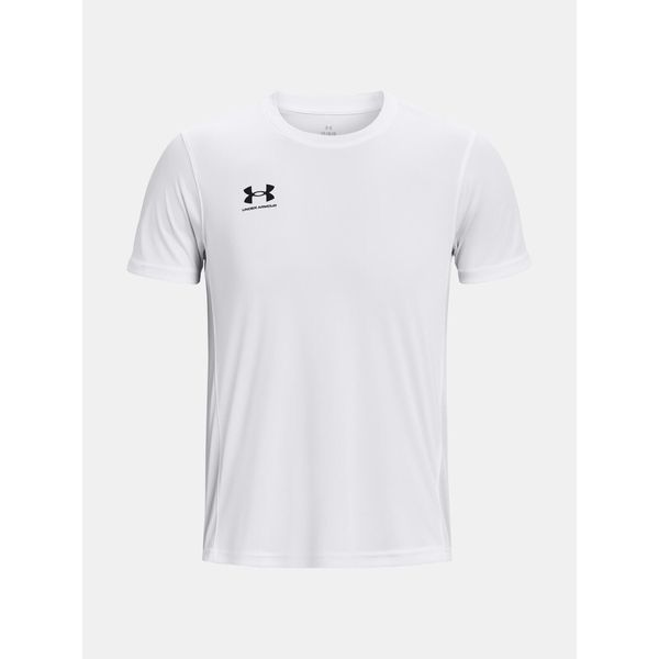 Koszulka piłkarska męska Under Armour Challenger Train. Białe t-shirty sportowe męskie Under Armour, m, bez ramiączek, do piłki nożnej. Za 91.79 zł.