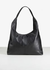 Torba typu shopper ze skóry premium. Czarne shopper bag damskie bonprix, bez wzorów, ze skóry, bez dodatków. Za 249.99 zł.