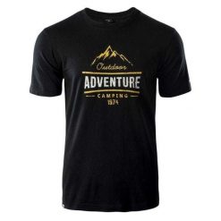 T-shirt Męski Z Bawełny Lore. Czarne t-shirty męskie Hi-tec, m, bez wzorów, z bawełny, bez kołnierzyka. Za 69.99 zł.
