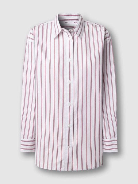 Pepe Jeans Koszula "Lenoir" w kolorze czerwono-białym rozmiar: XS. Białe koszule damskie Pepe Jeans, xs, bez wzorów, z bawełny, bez kołnierzyka, bez ramiączek. Za 183.15 zł.