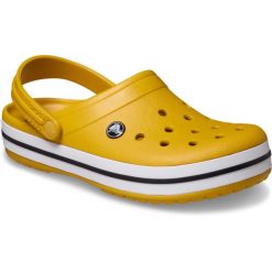 Crocs Damskie Buty Chodaki Klapki Crocband 11016 Clog. Białe klapki damskie Crocs, bez wzorów, z materiału, bez obcasa. Za 289.99 zł.