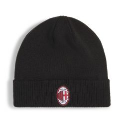 Czapka AC Milan ftblEssentials PUMA. Czarne czapki męskie Puma, bez wzorów, z dzianiny. Za 109.00 zł.