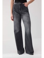 Trendyol Dżinsy - Comfort fit - w kolorze antracytowym rozmiar: 40. Czarne jeansy damskie Trendyol, z podwyższonym stanem. Za 104.99 zł.