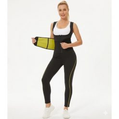 Neoprenowy kombinezon wyszczuplający SlimBody!. Czarne kombinezony damskie SLIMBODY, xl, bez wzorów, z neoprenu, sportowe, bez kołnierzyka, bez ramiączek. Za 299.00 zł.