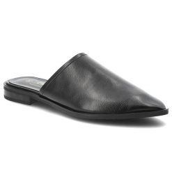 Klapki damskie S.Barski, cholewka ze skóry naturalnej licowej wsuwany fason, czarne, JC61-1004. Czarne klapki damskie S.BARSKI, bez wzorów, ze skóry, bez obcasa. Za 239.00 zł.