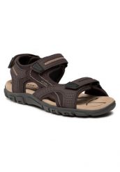 Sandały Geox S.Strada. Brązowe sandały męskie Geox, z gumy, bez zapięcia. Za 381.00 zł.