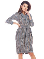 Awama Sukienka w kolorze szarym rozmiar: S. Szare sukienki damskie Awama, s, bez wzorów, z tkaniny, bez kołnierzyka, bez ramiączek, midi. Za 97.99 zł.