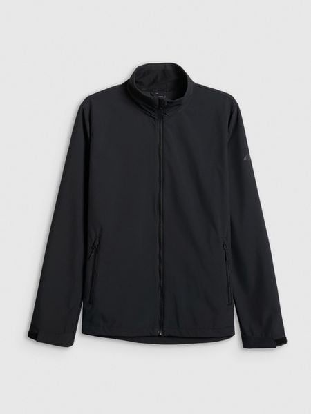 4F Kurtka softshell wiatroodporna membrana 5000 męska - czarna 3XL. Czarne kurtki męskie 4f, m, bez wzorów, z softshellu, bez kaptura. Za 199.99 zł.