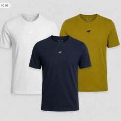 T-SHIRT MĘSKI 4F KOLEKCJA LIMITOWANA 3 SZT KOMPLET KOSZULEK M3947 SS26. T-shirty męskie 4f, m, bez wzorów, z bawełny, bez kołnierzyka. Za 182.98 zł.