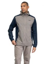 Bergans Kurtka przeciwwiatrowa "Rabot" w kolorze szarobrązowo-granatowym rozmiar: L. Brązowe kurtki outdoor męskie Bergans, l, bez wzorów, z materiału, bez kaptura. Za 421.67 zł.