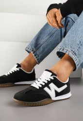 Czarne Sneakersy Klasyczne Tenisówki Istia. Czarne trampki i tenisówki damskie Renee, z aplikacjami, z jeansu. Za 79.99 zł.