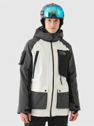 4F Kurtka snowboardowa membrana 10000 męska - biała L. Białe kurtki męskie 4f, l, bez wzorów, z dzianiny, z kapturem, narciarskie. W wyprzedaży za 399.99 zł.