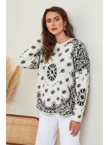 So Cachemire Sweter "Adony" w kolorze kremowym rozmiar: XL. Brązowe swetry klasyczne damskie So Cachemire, xl, z kaszmiru, bez kołnierzyka. Za 328.65 zł.