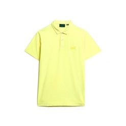 Koszulka polo z dżerseju Superdry Essential Logo Neon. Żółte koszulki polo męskie Superdry., m, bez wzorów, z dżerseju, bez ramiączek. W wyprzedaży za 190.35 zł.