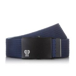 Pasek parciany granatowy PAOLO PERUZZI PW-22-125 cm. Niebieskie paski męskie Paolo Peruzzi, bez wzorów, z materiału. Za 34.99 zł.