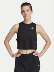 Adidas Koszulka techniczna Train Essentials Boxy Workout JF1025 Czarny Regular Fit. Czarne bluzki sportowe damskie Adidas, l, bez wzorów, z syntetyku, bez ramiączek. Za 79.99 zł.