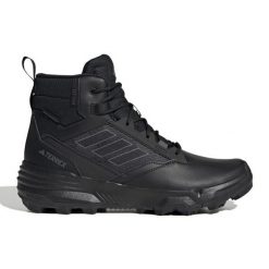 Buty adidas Terrex Unity Lea Mid R.Rdy IF4977 czarne. Czarne buty trekkingowe męskie z gumy, za kostkę, bez zapięcia, adidas terrex. Za 708.10 zł.