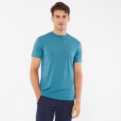 T-shirt męski VIKING Salen Man Merino. Niebieskie t-shirty męskie VIKING, l, bez wzorów, z materiału, bez kołnierzyka. Za 187.50 zł.