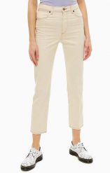 SPODNIE DAMSKIE WRANGLER RETRO STRAIGHT NATURAL SAND W238UQ24U 112127884. Spodnie materiałowe damskie Wrangler, bez wzorów, z jeansu, retro. Za 199.99 zł.